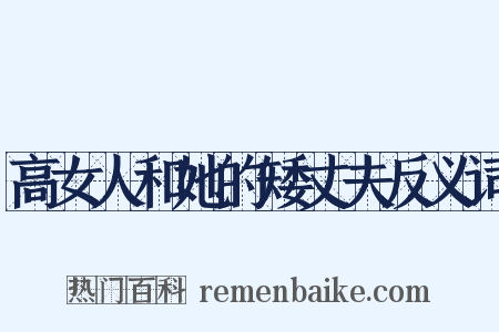 高女人和她的矮丈夫反义词是什么意思的图片